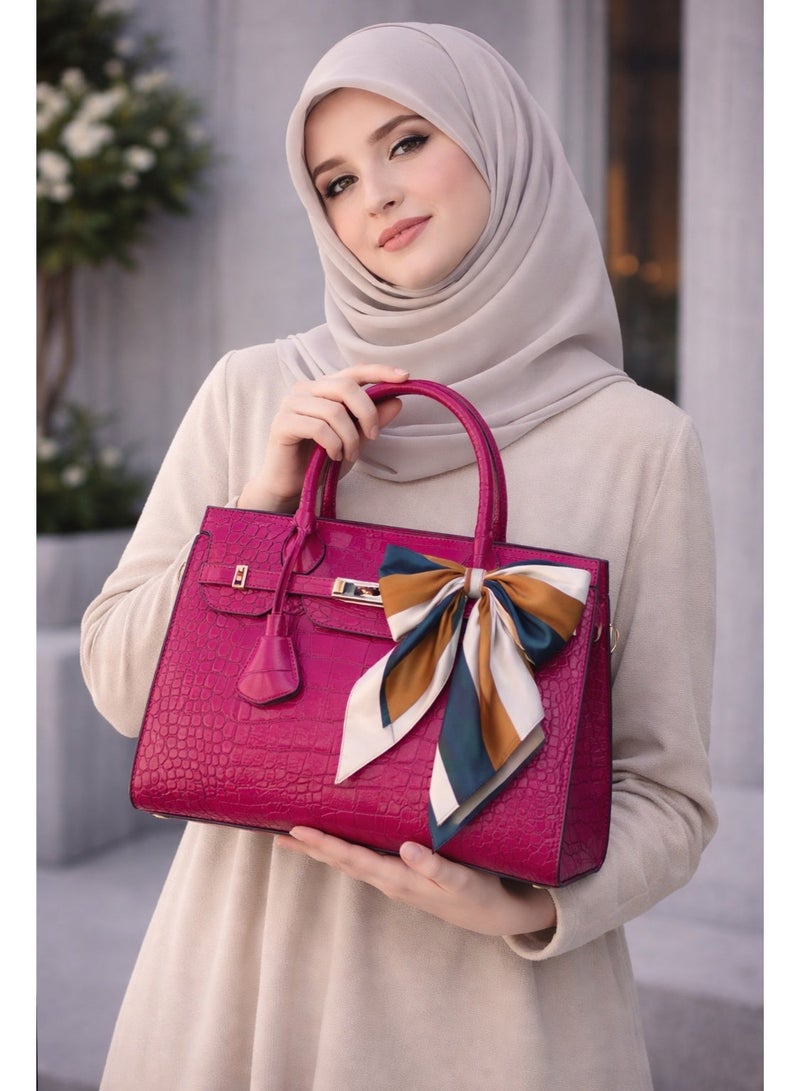 أولودينيز  وشاح حريري صغير للنساء – إكسسوار طويل نحيف بطبعات أنيقة - Image 3